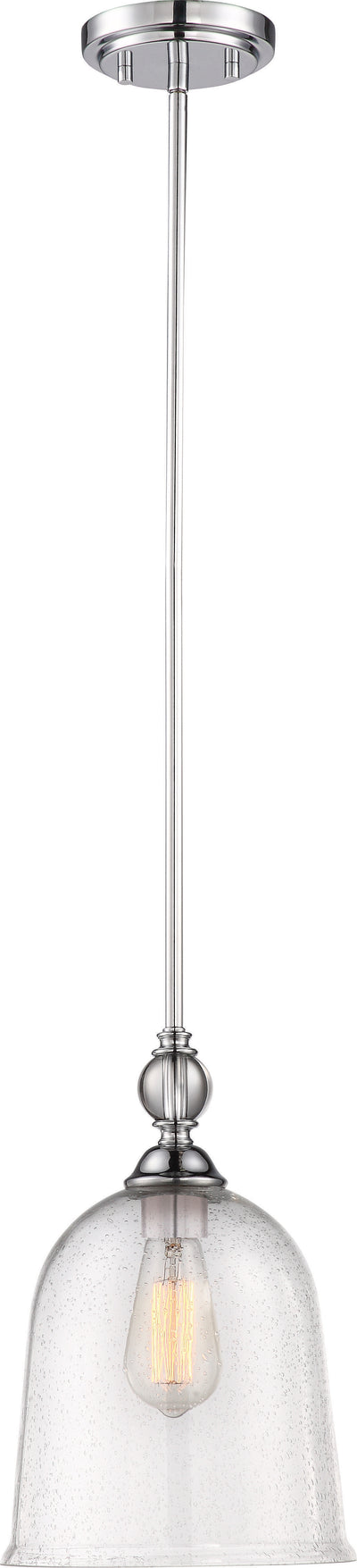 Nuvo Lighting 60/5862 FERN 1 LIGHT LARGE PENDANT POLISHED NICKEL/CLEAR SEED GLS