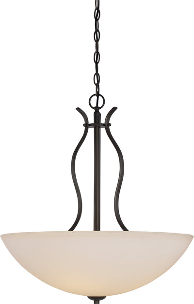Nuvo Lighting 60/5917 DILLARD 4 light PENDANT FOREST BRONZE/WHITE GLASS