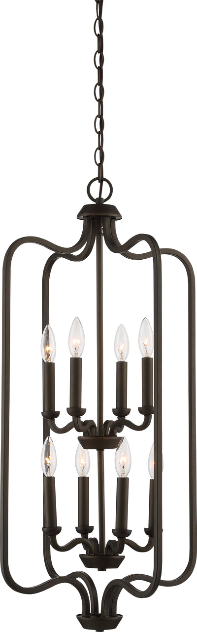 Nuvo Lighting 60/5972 Willow 8 Light Caged Pendant Forest Bronze