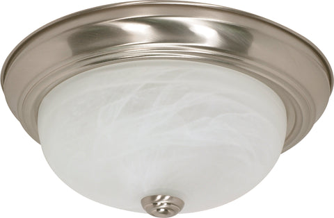 Nuvo Lighting 60/6001 2 Light 13 Inch Flush Mount Alabaster Glass Color retail packaging