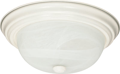 Nuvo Lighting 60/6004 2 Light 11 Inch Flush Mount Alabaster Glass Color retail packaging