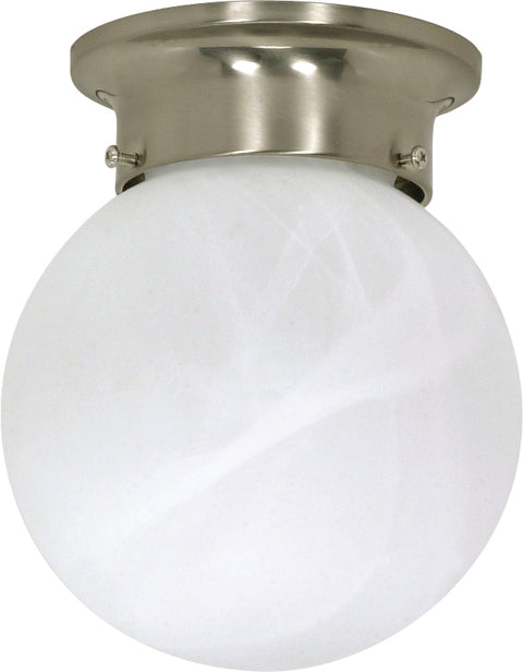 Nuvo Lighting 60/6008 1 Light 6 Inch Ceiling Mount Alabaster Ball Color retail packaging