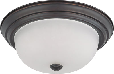 Nuvo Lighting 60/6011 2 Light 13 Inch Flush Mount with Frosted White Glass Color retail packaging