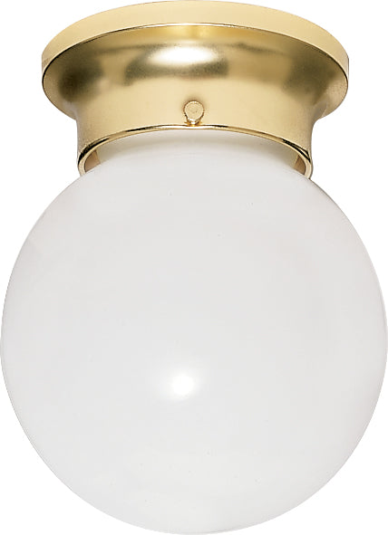 Nuvo Lighting 60/6028 1 Light 6 Inch Ceiling Fixture White Ball Color retail packaging