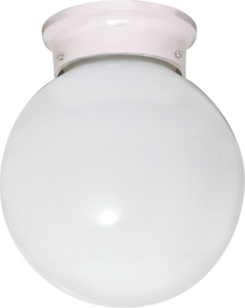 Nuvo Lighting 60/6033 1 Light 6 Inch Ceiling Fixture White Ball Color retail packaging