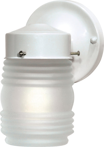 Nuvo Lighting 60/6109 1 Light 6 Inch Porch Wall Mount Sconce Mason Jar with Frosted Glass Color retail packaging