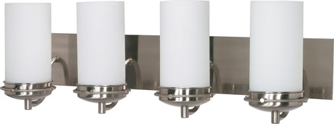 Nuvo Lighting 60/614 Polaris 4 Light 30 Inch Vanity with Satin Frosted Glass Shades