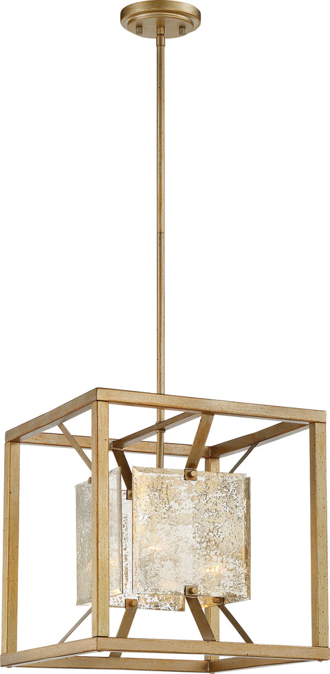 Nuvo Lighting 60/6271 Stanza 1 Light Med Pendant Fixture Antique Gold Finish
