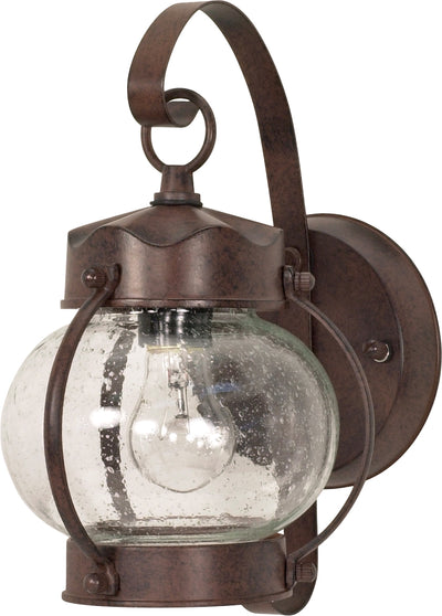 Nuvo Lighting 60/631 1 Light 11 Inch Wall Mount Sconce Lantern Onion Lantern with Clear Seed Glass