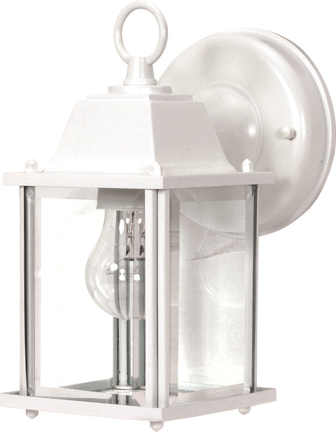 Nuvo Lighting 60/636 1 Light 9 Inch Wall Mount Sconce Lantern Cube Lantern with Clear Beveled Glass