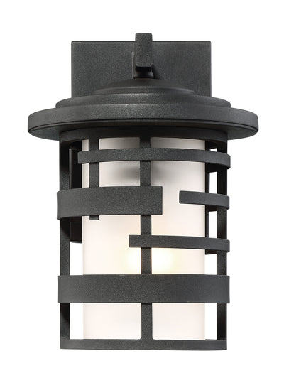 Nuvo Lighting 60/6401 Lansing 1 Light 10 Inch Outdoor Wall Mount Sconce Lantern with Etched Glass