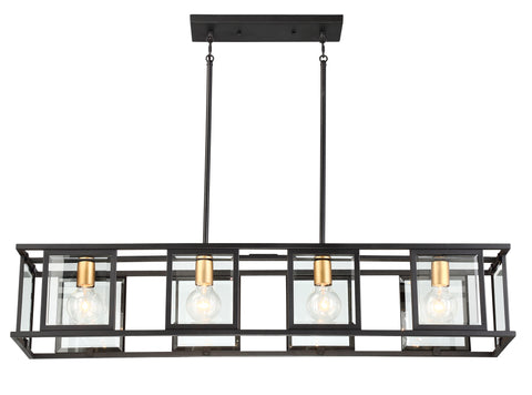 Nuvo Lighting 60/6417 Payne 4 Light Island Pendant with Clear Beveled Glass