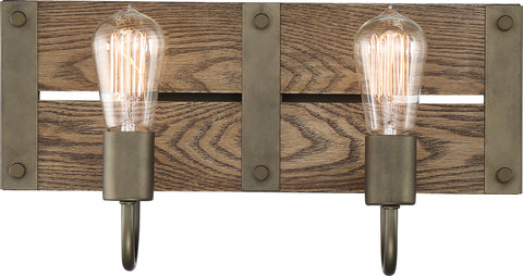 Nuvo Lighting 60/6428 Winchester 2 Light Vanity Bronze/Aged Wood Finish
