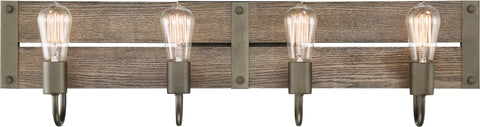 Nuvo Lighting 60/6430 Winchester 4 Light Vanity Bronze/Aged Wood Finish