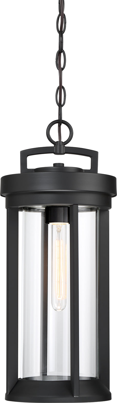 Nuvo Lighting 60/6504 Huron 1 Light Hanging Lantern Aged Bronze Finish with Clear Glass