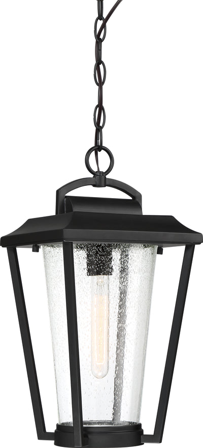 Nuvo Lighting 60/6514 Lakeview 1 Light Hanging Lantern Aged Bronze Finish with Clear Seed Glass