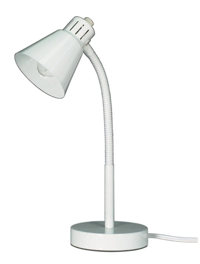 Nuvo Lighting 60/841 Small Gooseneck Desk Lamp 1 Light White