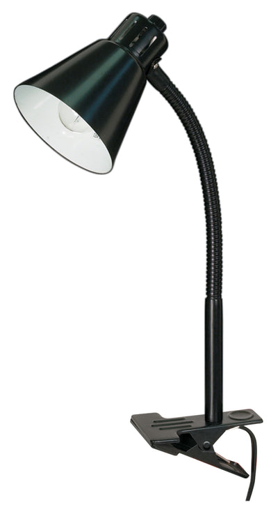 Nuvo Lighting 60/843 Clip On Gooseneck Lamp 1 Light Black