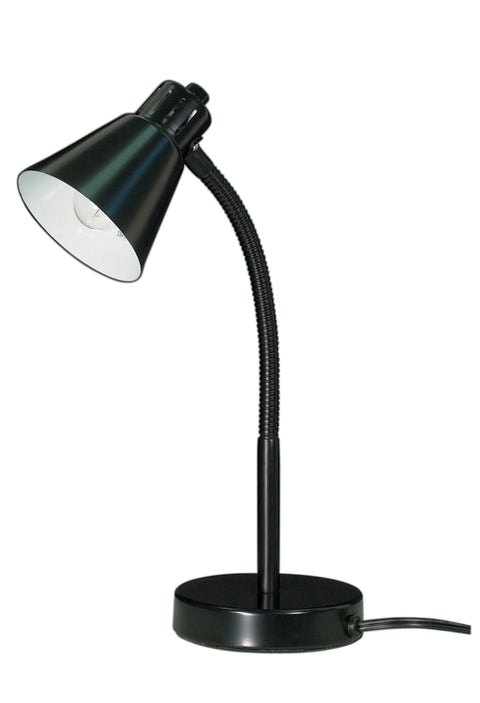 Nuvo Lighting 60/844 Small Gooseneck Desk Lamp 1 Light Black