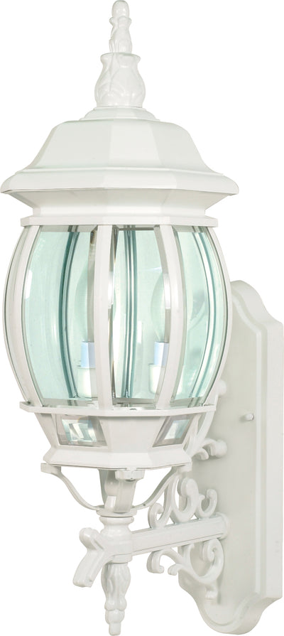 Nuvo Lighting 60/888 Central Park 3 Light 22 Inch Wall Mount Sconce Lantern with Clear Beveled Glass