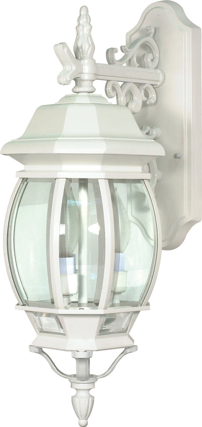Nuvo Lighting 60/891 Central Park 3 Light 22 Inch Wall Mount Sconce Lantern with Clear Beveled Glass