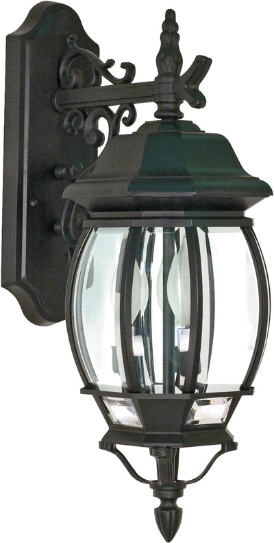 Nuvo Lighting 60/893 Central Park 3 Light 22 Inch Wall Mount Sconce Lantern with Clear Beveled Glass