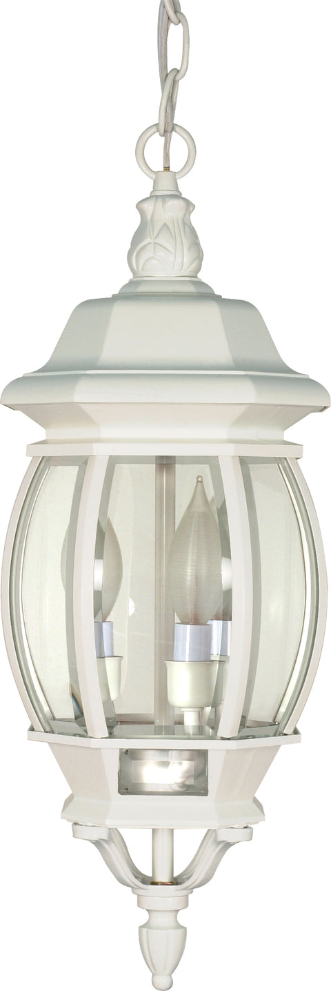 Nuvo Lighting 60/894 Central Park 3 Light 20 Inch Hanging Lantern with Clear Beveled Glass