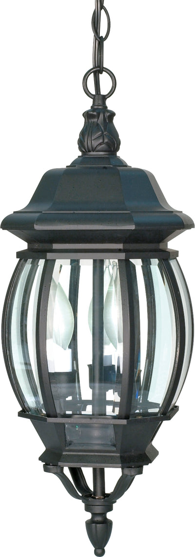 Nuvo Lighting 60/896 Central Park 3 Light 20 Inch Hanging Lantern with Clear Beveled Glass