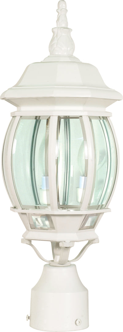 Nuvo Lighting 60/897 Central Park 3 Light 21 Inch Post Lantern with Clear Beveled Glass