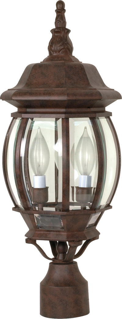 Nuvo Lighting 60/898 Central Park 3 Light 21 Inch Post Lantern with Clear Beveled Glass