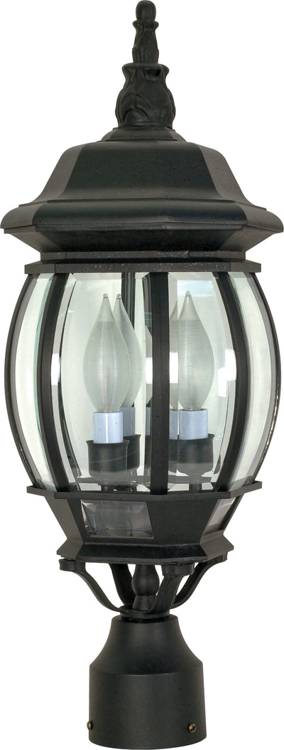 Nuvo Lighting 60/899 Central Park 3 Light 21 Inch Post Lantern with Clear Beveled Glass