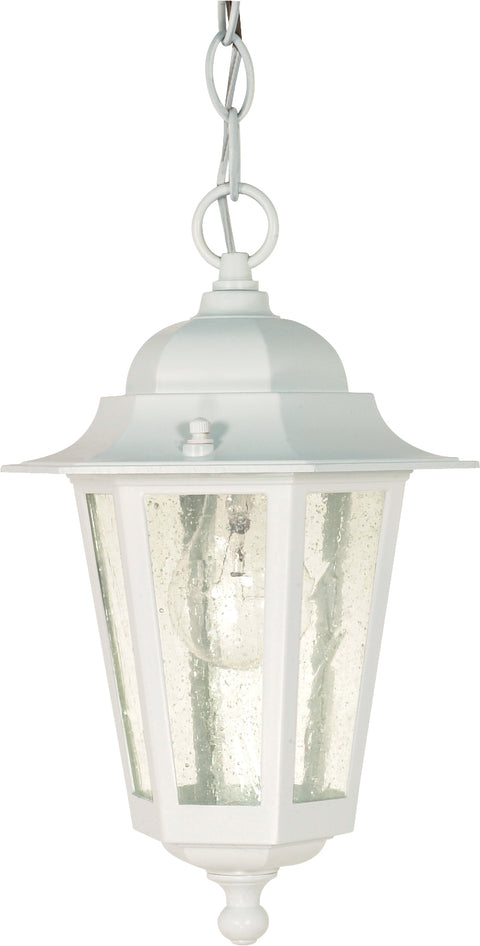Nuvo Lighting 60/991 Cornerstone 1 Light 13 Inch Hanging Lantern with Clear Seed Glass