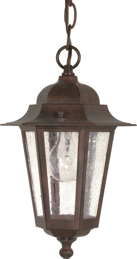 Nuvo Lighting 60/992 Cornerstone 1 Light 13 Inch Hanging Lantern with Clear Seed Glass