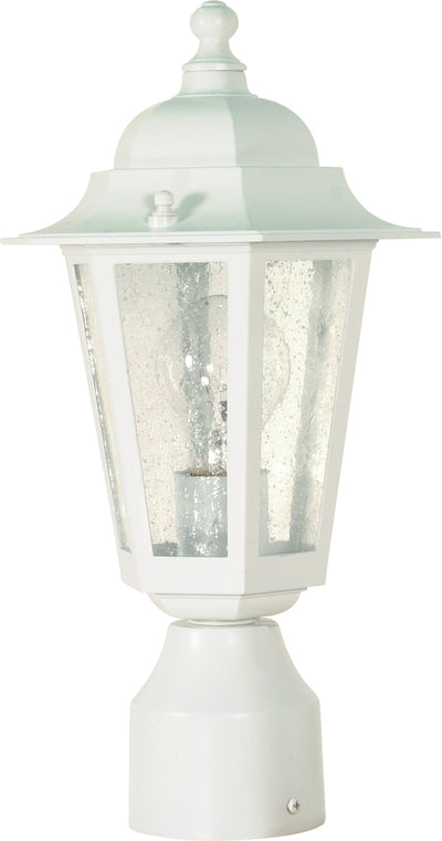 Nuvo Lighting 60/994 Cornerstone 1 Light 14 Inch Post Lantern with Clear Seed Glass