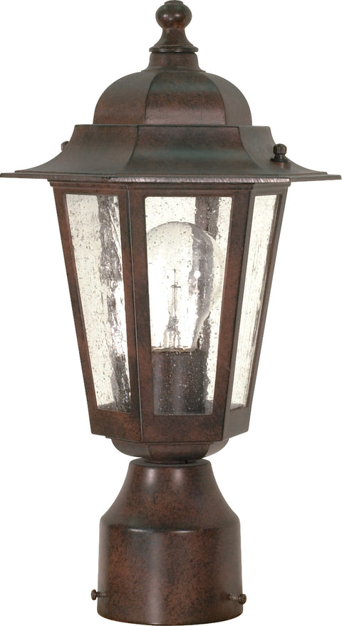 Nuvo Lighting 60/995 Cornerstone 1 Light 14 Inch Post Lantern with Clear Seed Glass