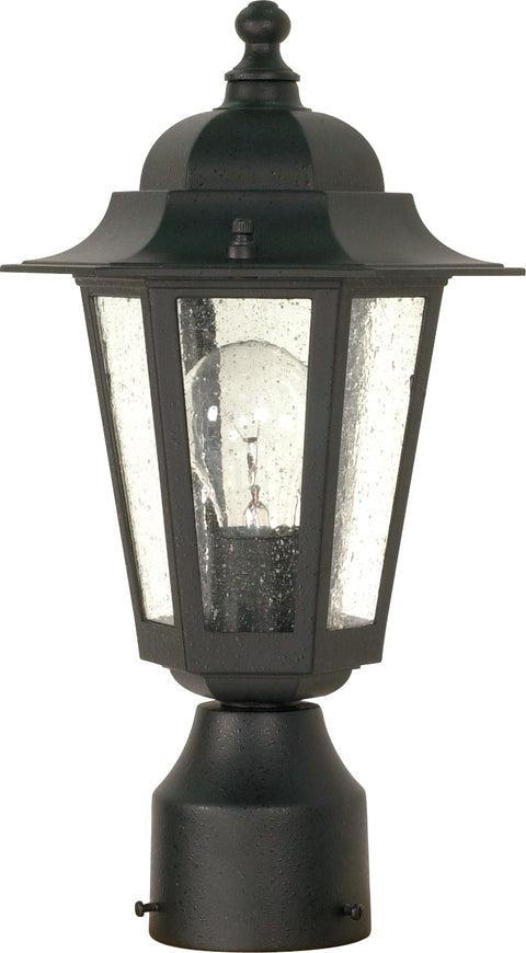 Nuvo Lighting 60/996 Cornerstone 1 Light 14 Inch Post Lantern with Clear Seed Glass