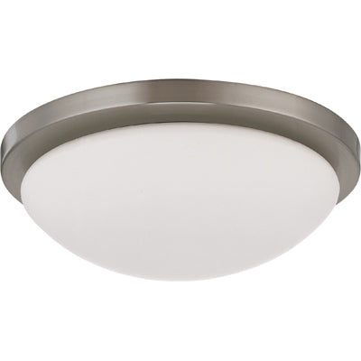 Nuvo Lighting 62/1042 Button LED 11 Inch Flush Mount Fixture Brushed Nickel Finish Lamps Included