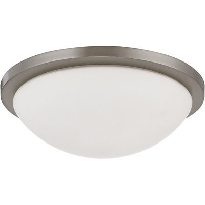 Nuvo Lighting 62/1043 Button LED 13 Inch Flush Mount Fixture Brushed Nickel Finish Lamps Included