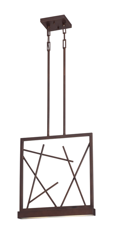 Nuvo Lighting 62/112 STIX LED PENDANT PATINA BRONZE/FROSTED GLASS