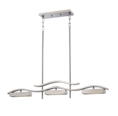 Nuvo Lighting 62/115 WAVE LED ISLAND PENDANT  BRUSHED NICKEL