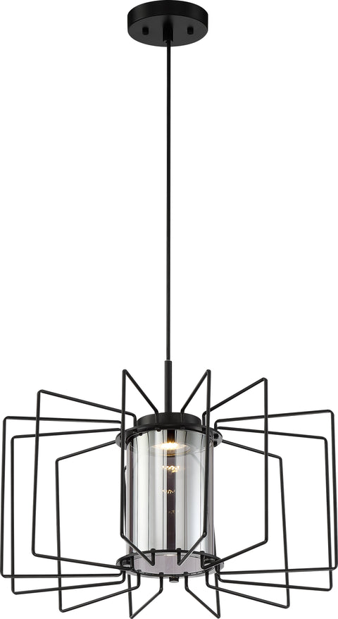 Nuvo Lighting 62/1353 Wired LED 1 Light Pendant Aged Bronze Finish with Mirrored Glass