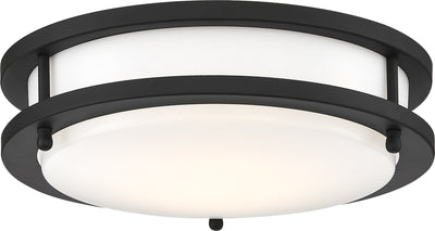 Nuvo Lighting 62/1435 Glamour LED 10 Inch Flush Mount Fixture Black Finish