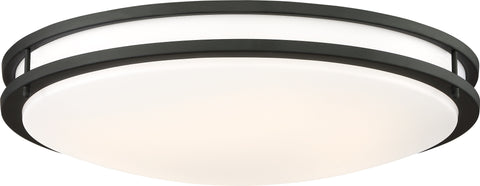 Nuvo Lighting 62/1438 Glamour LED 24 Inch Flush Mount Fixture Black Finish