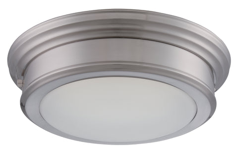 Nuvo Lighting 62/151 CHANCE LED FLUSH FIXTURE BRUSHED NICKEL/FROSTED GLASS