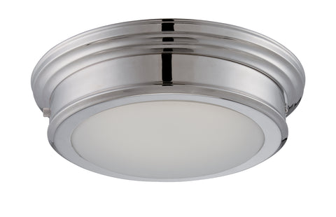 Nuvo Lighting 62/153 CHANCE LED FLUSH FIXTURE POL NICKEL/FROSTED GLASS