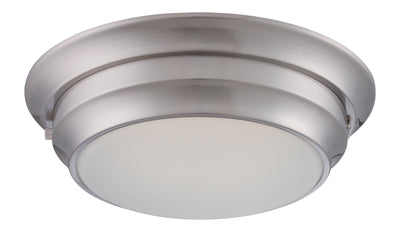 Nuvo Lighting 62/156 DASH LED FLUSH FIXTURE POL NICKEL/FROSTED GLASS