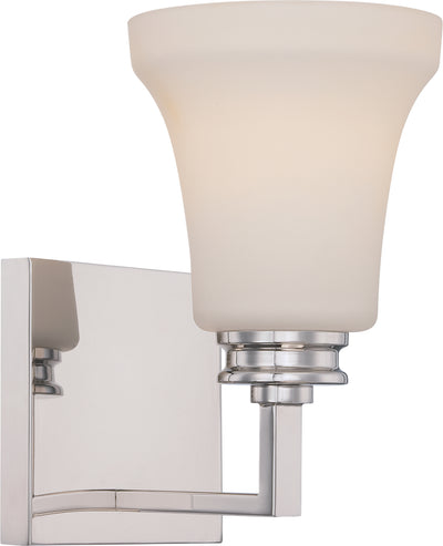 Nuvo Lighting 62/426 CODY 1 light VANITY/OMNI LED  POL NICKEL/SATIN WHITE GLSS