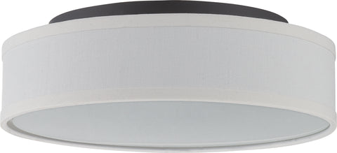 Nuvo Lighting 62/525 Heather LED Flush Fixture with White Linen Shade