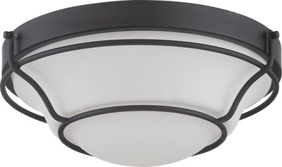 Nuvo Lighting 62/528 BAKER LED FLUSH  AGED BRONZE/SATIN WHTE GLSS
