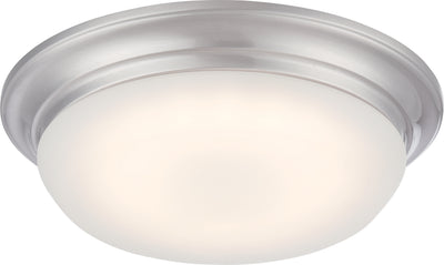 Nuvo Lighting 62/602 LIBBY LED FLUSH  BRSHD NCKL/FRSTED GLASS